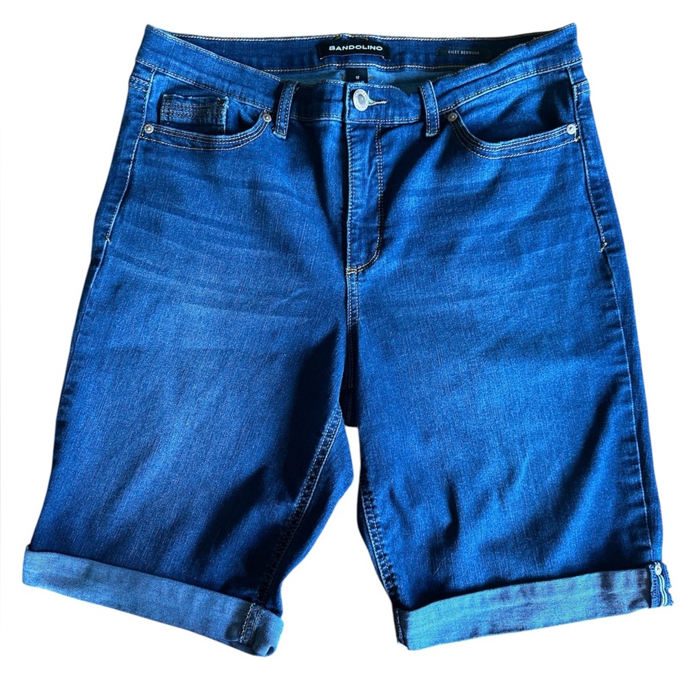 Bandolino Blue Jean Shorts with Cuffed Hems